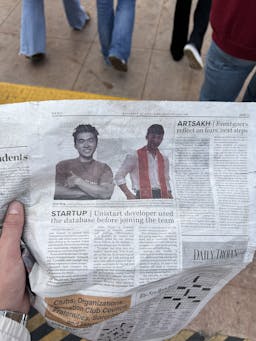 Jerry and Ethan in newspaper article